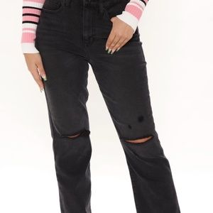 Womens Straight Leg black Jeans size 13